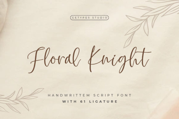 Floral Knight Font Poster 1