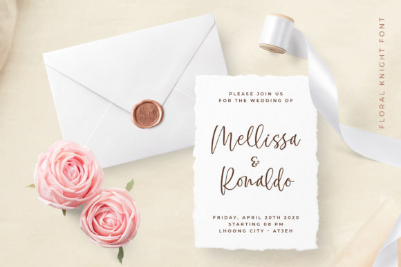 Floral Knight Font Poster 3