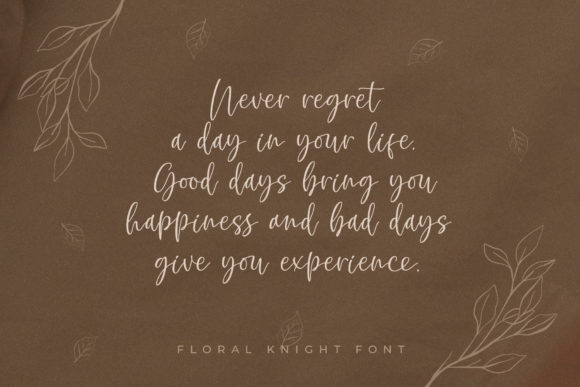 Floral Knight Font Poster 5