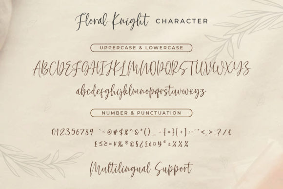 Floral Knight Font Poster 6