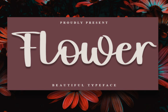 Flower Font Poster 1