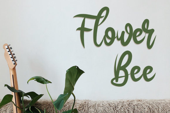 Flower Bee Font Poster 1