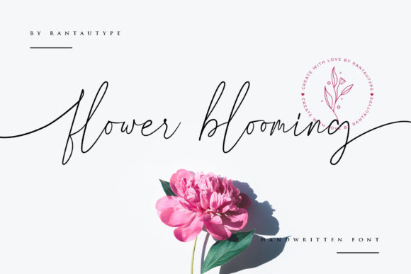 Flower Blooming Font Poster 1