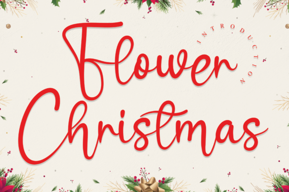 Flower Christmas Font Poster 1