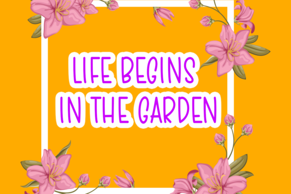 Flower Garden Font Poster 4