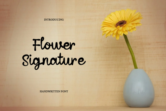 Flower Signature Font Poster 1