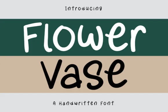 Flower Vase Font Flower Vase Font Poster 1