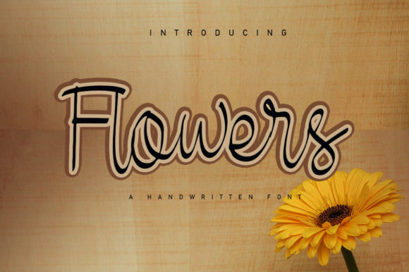 Flowers Font Poster 1