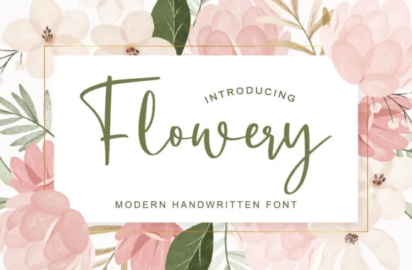 Flowery Font Flowery Font Poster 1