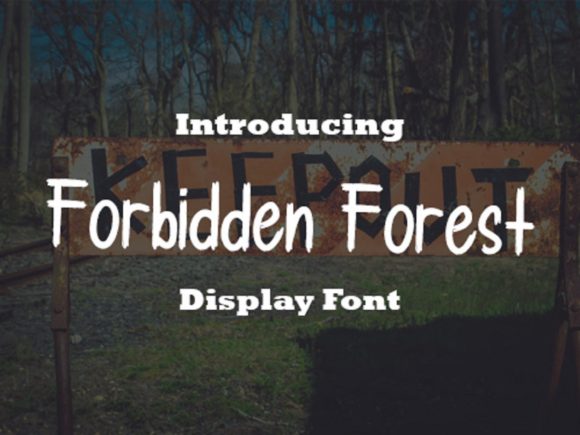 Forbidden Forest Font Poster 1