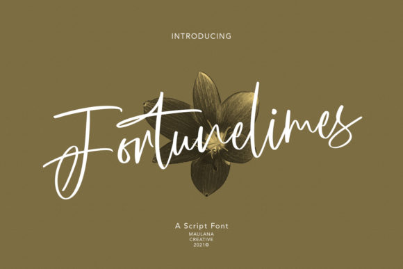 Fortunelimes Script Font Poster 1
