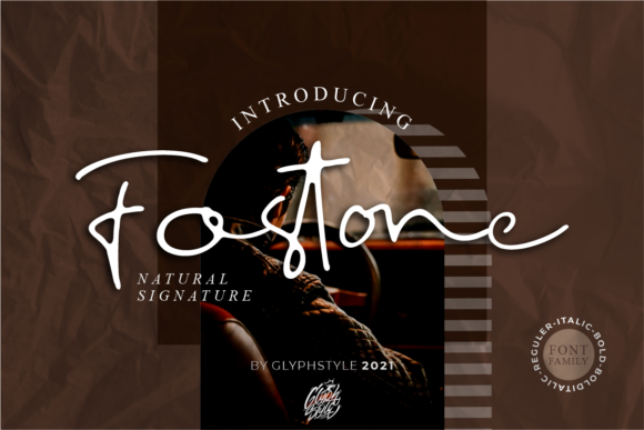 Fostone Natural Signature Font Poster 1