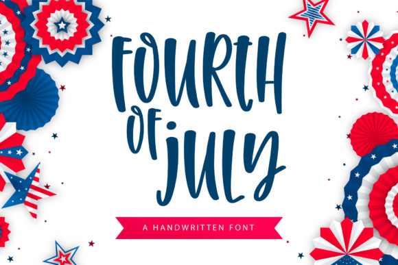 Fourth of July Font Poster 1