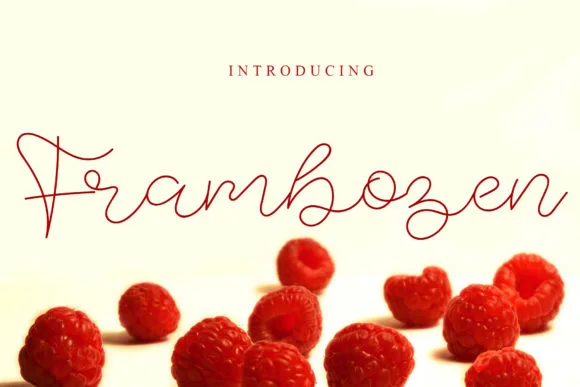 Frambozen Font Frambozen Font Poster 1