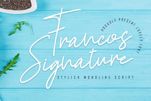 Francos Signature Font Poster 1