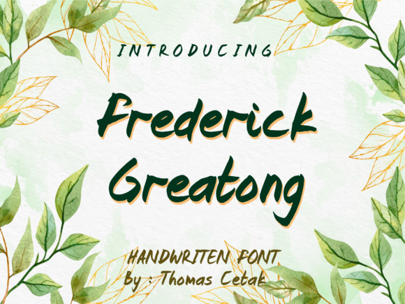 Frederick Greatong Font Poster 1