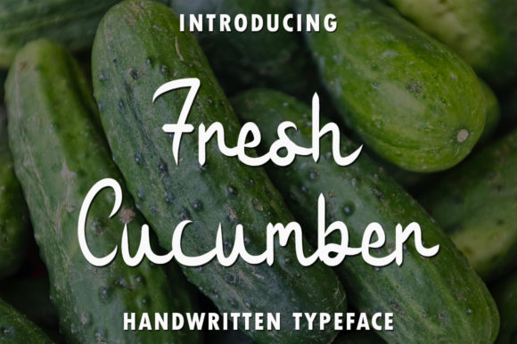 Fresh Cucumber Font Poster 1