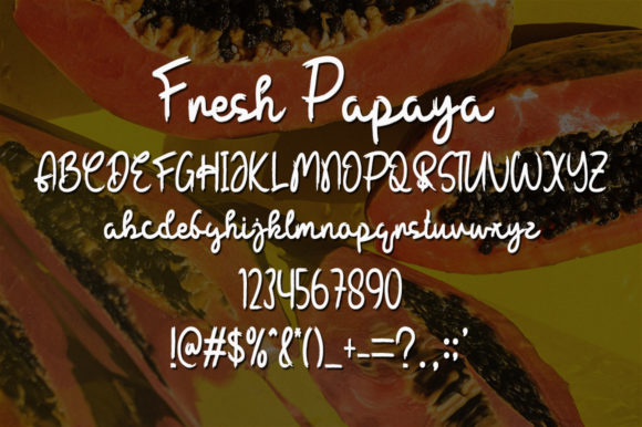 Fresh Papaya Font Poster 5