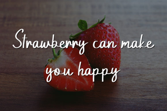 Fresh Strawberry Font Poster 2