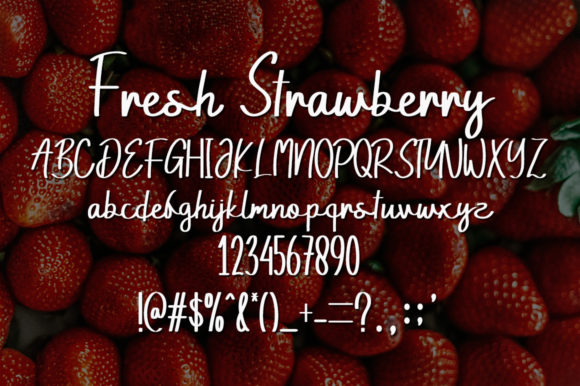 Fresh Strawberry Font Poster 5