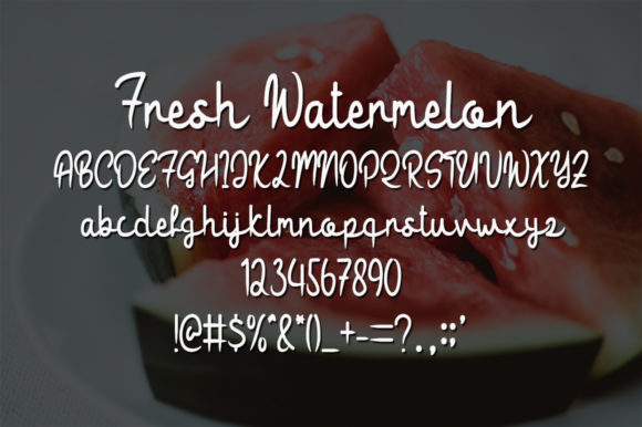 Fresh Watermelon Font Poster 4