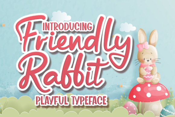Friendly Rabbit Font Poster 1