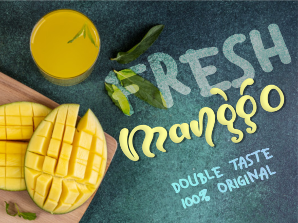 Fruit Squirting Font Poster 2