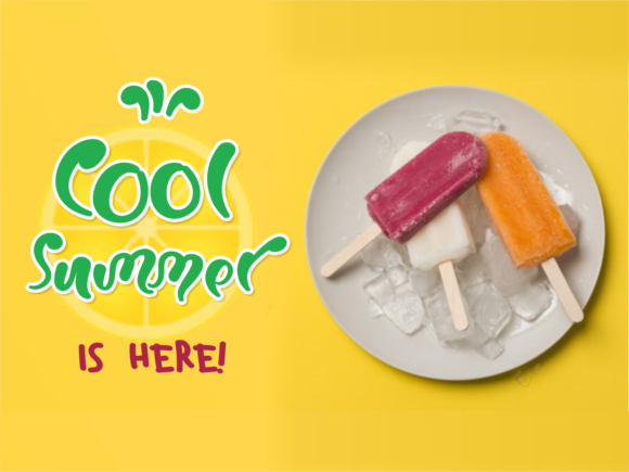 Fruit Squirting Font Poster 3