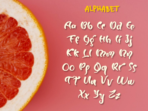 Fruit Squirting Font Poster 9