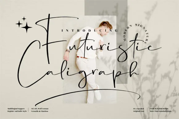 Futuristic Caligraph Font Futuristic Caligraph Font Poster 1