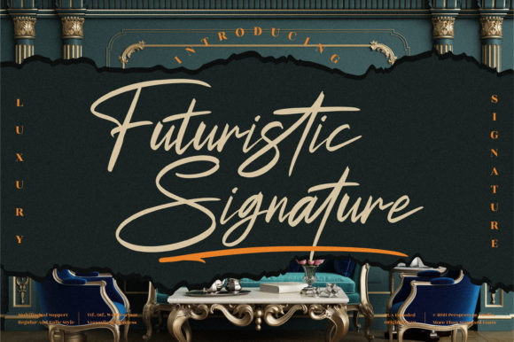 Futuristic Signature Font Poster 1