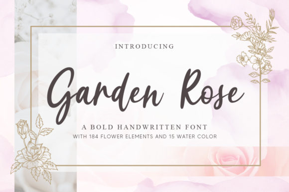 Garden Rose Font Poster 1