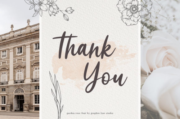 Garden Rose Font Poster 11