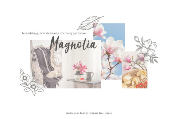 Garden Rose Font Poster 3