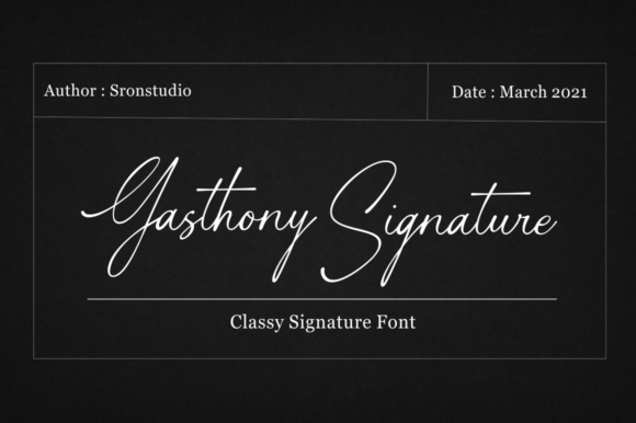 Gasthony Signature Font Poster 1