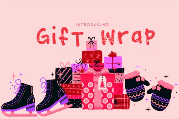 Gift Wrap Font Poster 1