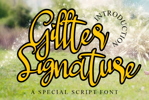 Gillter Signature Font Poster 1