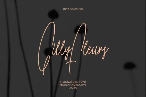Gilly Fleurs Font Gilly Fleurs Font Poster 1