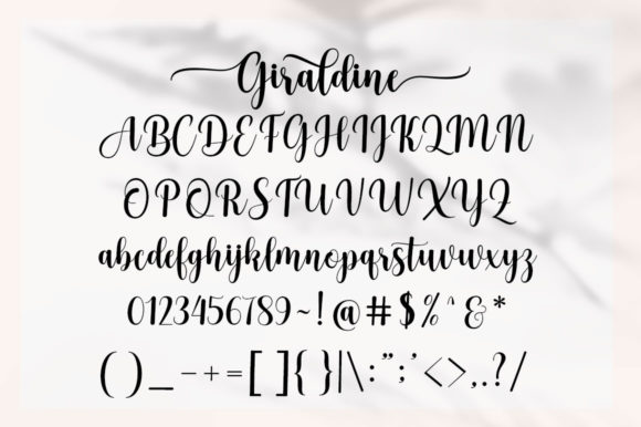 Giraldine Font Poster 8