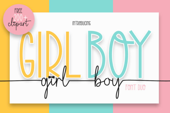 Girl Boy Font Poster 1