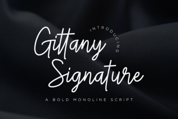 Gittany Signature Font Poster 1