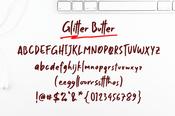 Glitter Butter Font Poster 5