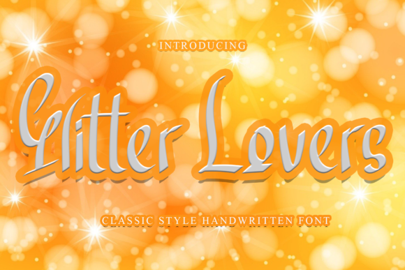 Glitter Lovers Font Poster 1