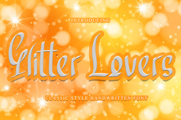 Glitter Lovers Font Glitter Lovers Font Poster 1