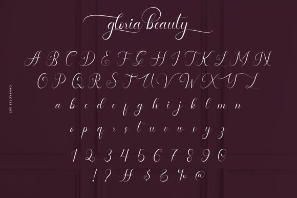 Gloria Beauty Font Poster 5