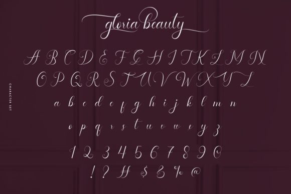 Gloria Beauty Font Poster 5