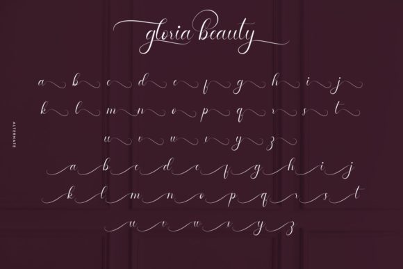 Gloria Beauty Font Poster 7