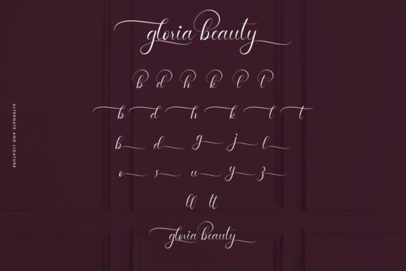 Gloria Beauty Font Poster 9