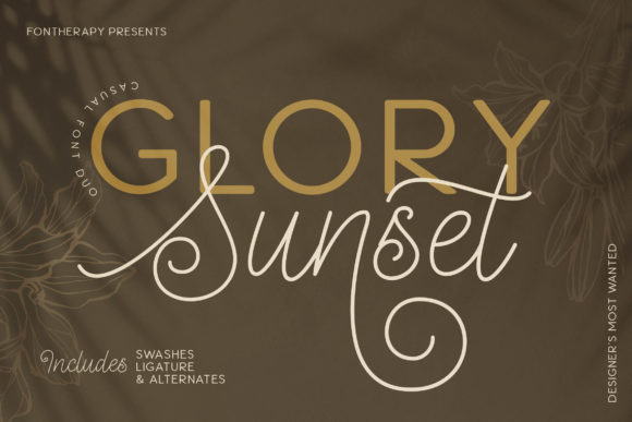 Glory Sunset Font Poster 1