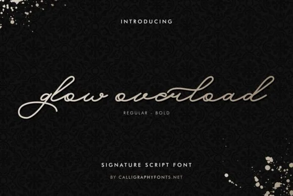 Glow Overload Font Glow Overload Font Poster 1